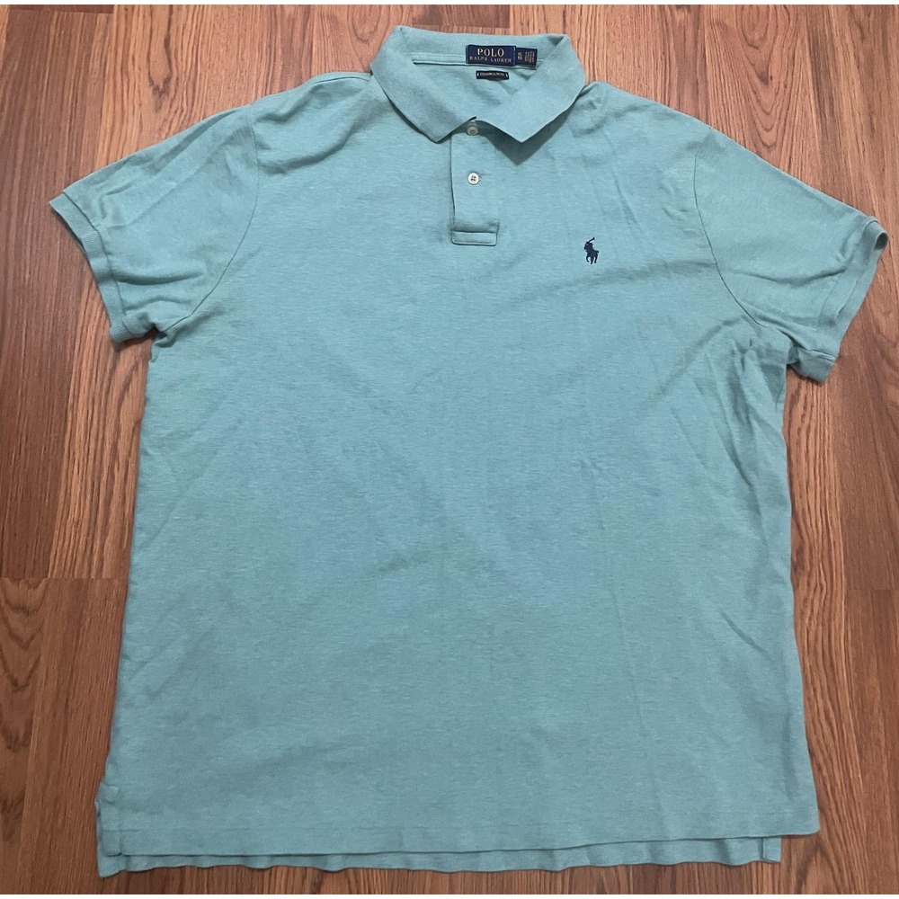 Polo Ralph Lauren Polo Shirt Mens XL Custom Slim Fit Pique Pony